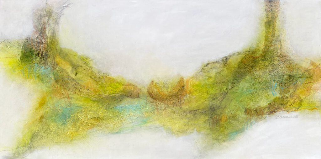 Longing for Spring - Mixed media on canvas - 60 x 120 cm
