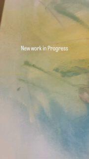 New work in Progress. Inspired by a hot Summer day at the lake #contemporaryart #abstractart #kirstenschanlweiler #buyart #inspiredbynature