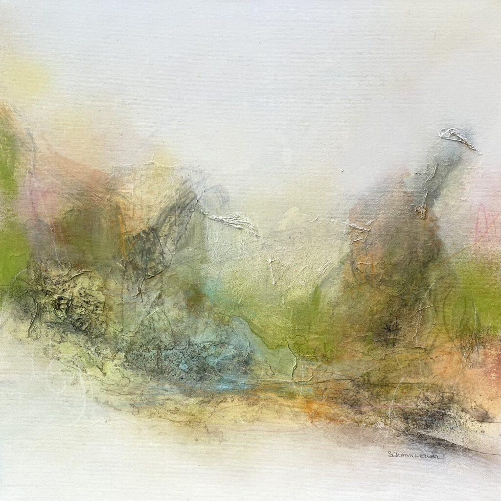 Abstraktes Bild  in Naturtönen von Kirsten Schankweiler 